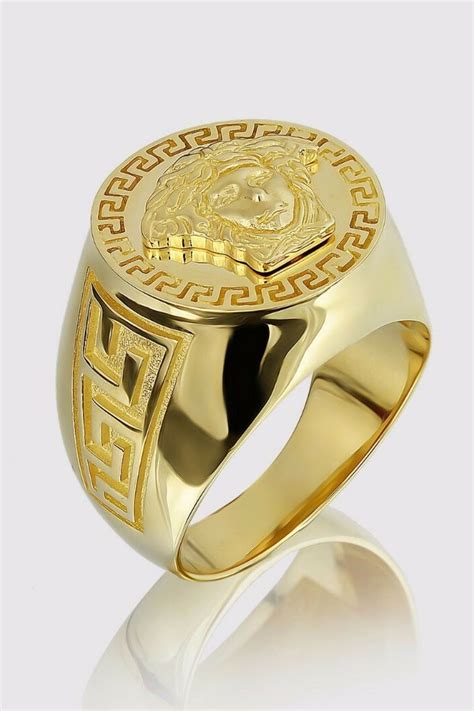 versace ring men gold|versace men's jewellery.